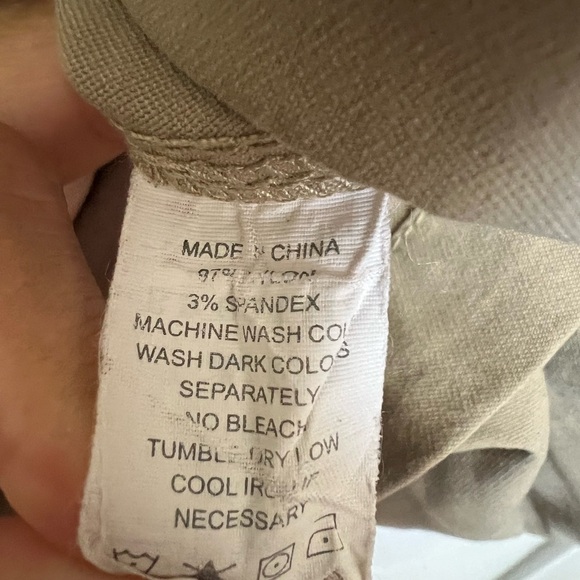 Prana Tan Cargo Pants with Snap Roll up Feature - Picture 10 of 14